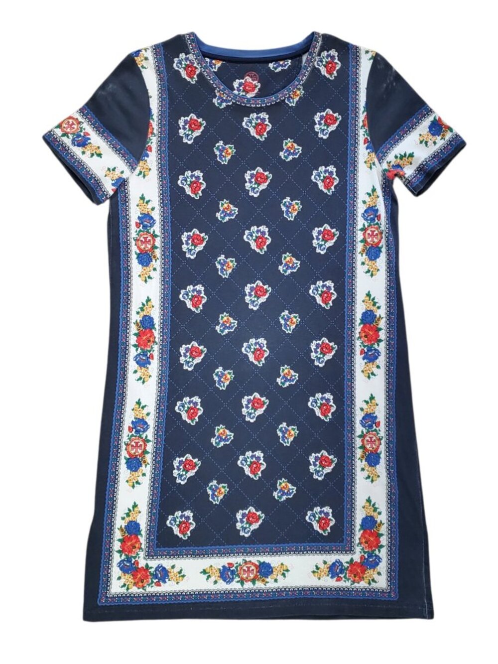 Tory Burch Paisley Handkerchief Paisley Floral Cotton Shirt Dress - Small